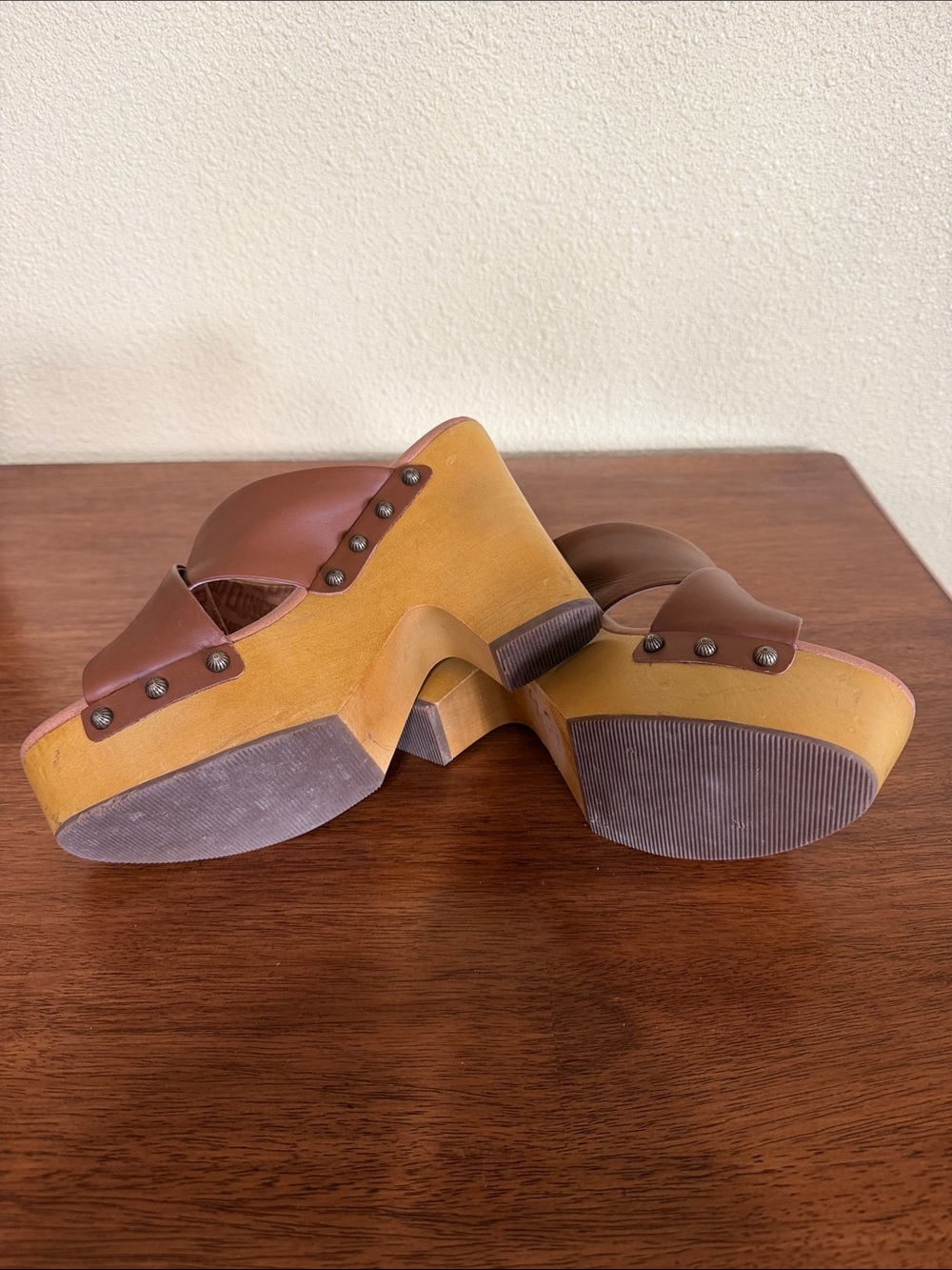 Dingo Brown Leather Platform Sandals - Women - Picture 3 of 3